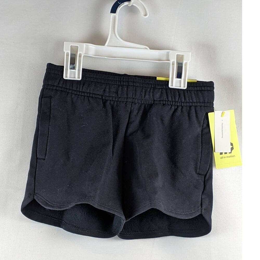 Casual Sweat Shorts All in Motion Black XS Lounge Casual Drawstring Side Pockets